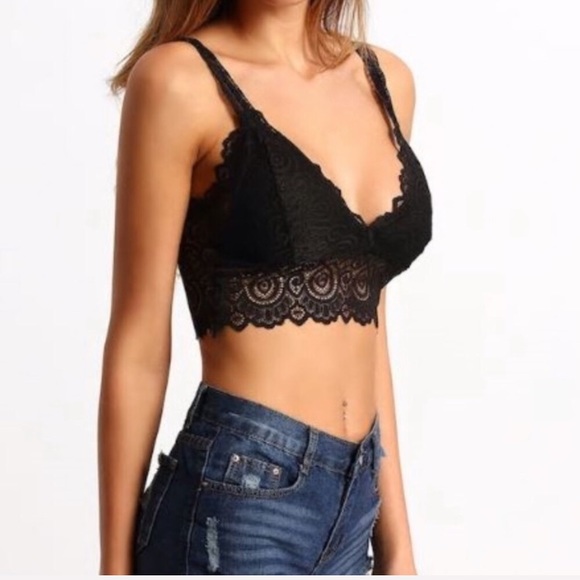 new. black lace bralette - Picture 2 of 7